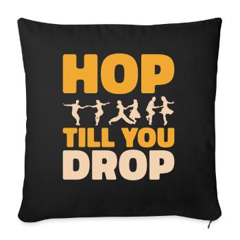 Danseurs de Lindy Hop Danse Swing Danse Swing Couple - Housse de coussin décorative 45 x 45 cm - noir - Devant