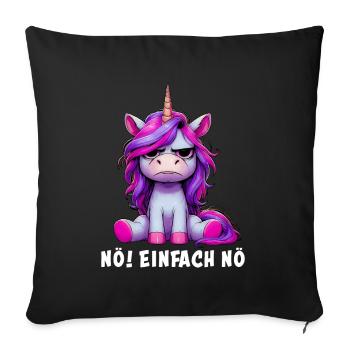 Nope, just Nope - Sofa pillowcase 17,3'' x 17,3'' (45 x 45 cm) - black - Front