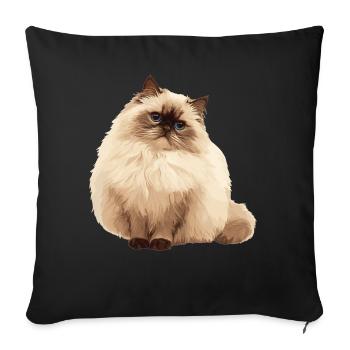 Chat de l’Himalaya Colourpoint Katze - Housse de coussin décorative 45 x 45 cm - noir - Devant