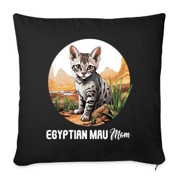 Egyptian Mau Kitten Cat Egyptian Mau - Sofa pillowcase 17,3'' x 17,3'' (45 x 45 cm) - black - Front