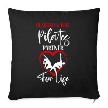 Pilates Instructor Teacher Husband - Sofa pillowcase 17,3'' x 17,3'' (45 x 45 cm) - black - Front