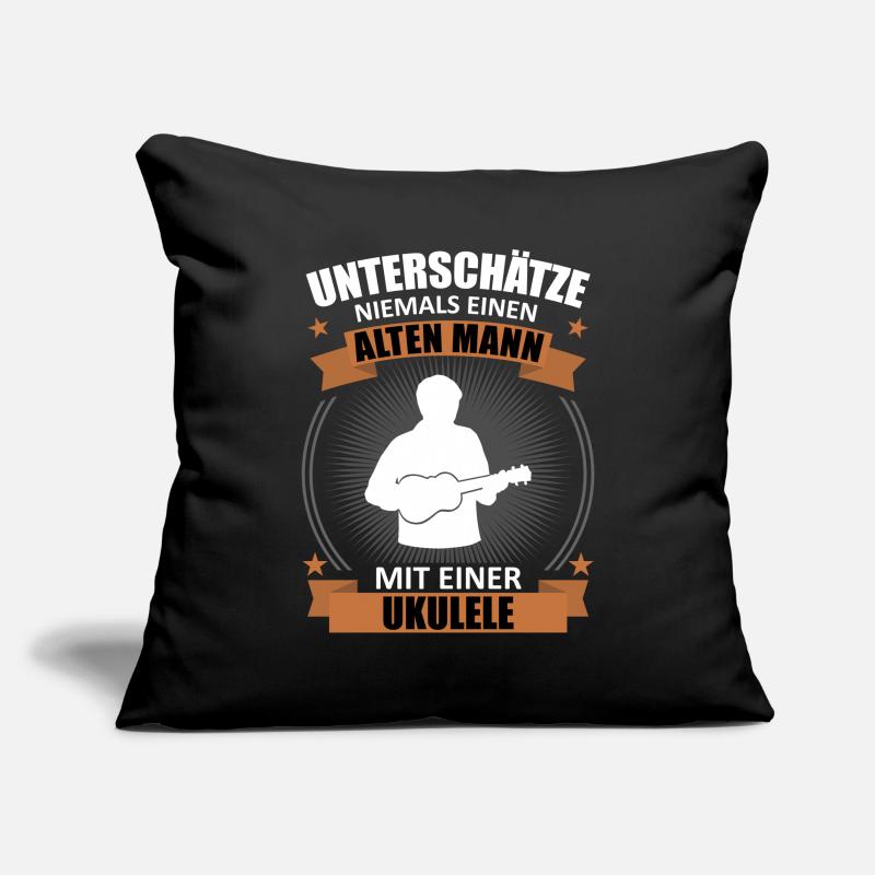 Old Man Ukulele Wisdom Sofa pillowcase 17,3'' x 17,3'' (45 x 45 cm)