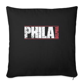 Philadelphia, Pennsylvania, a city in Pennsylvania - Sofa pillowcase 17,3'' x 17,3'' (45 x 45 cm) - black - Front