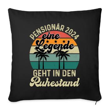 Retraité 2024 : Une légende prend sa retraite - Housse de coussin décorative 45 x 45 cm - noir - Devant