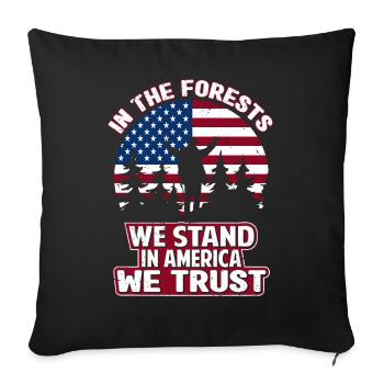 Usa Lumberjack Woodworker Forester Apparel - Sofa pillowcase 17,3'' x 17,3'' (45 x 45 cm) - black - Front