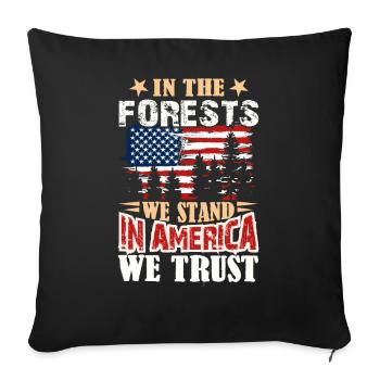 American Woodcutter Lover United States Apparel - Sofakissenbezug 45 x 45 cm - Schwarz - Vorne