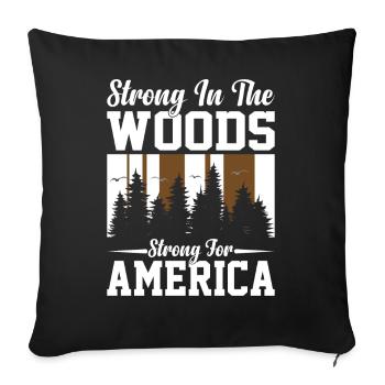 Wood Lover Wood Cutter Lumberjack Apparel - Sofa pillowcase 17,3'' x 17,3'' (45 x 45 cm) - black - Front