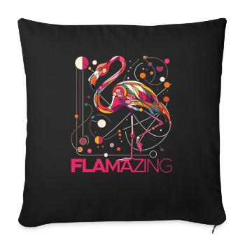 Flamazing - Perfect Gift for Animal Lovers - Sofa pillowcase 17,3'' x 17,3'' (45 x 45 cm) - black - Front