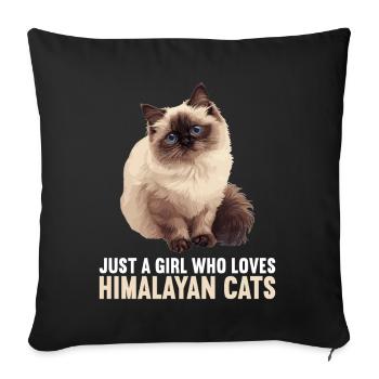 Chat de l’Himalaya Colourpoint Katze - Housse de coussin décorative 45 x 45 cm - noir - Devant