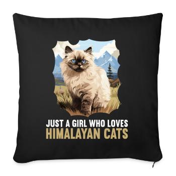 Chat de l’Himalaya Colourpoint Katze - Housse de coussin décorative 45 x 45 cm - noir - Devant