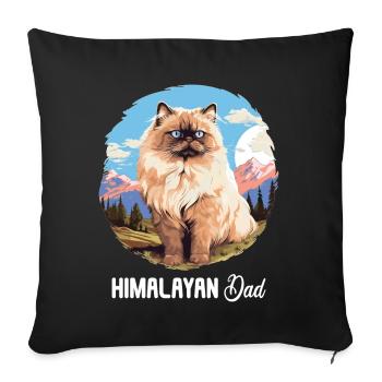Chat de l’Himalaya Colourpoint Katze - Housse de coussin décorative 45 x 45 cm - noir - Devant