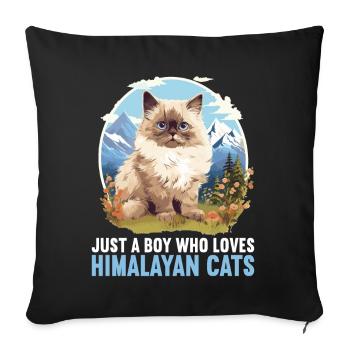 Chat de l’Himalaya Colourpoint Katze - Housse de coussin décorative 45 x 45 cm - noir - Devant