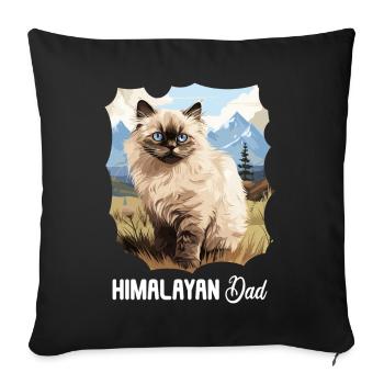 Chat de l’Himalaya Colourpoint Katze - Housse de coussin décorative 45 x 45 cm - noir - Devant