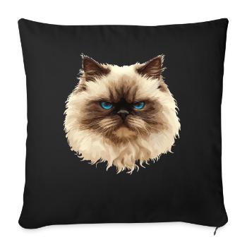 Chat de l’Himalaya Colourpoint Katze - Housse de coussin décorative 45 x 45 cm - noir - Devant