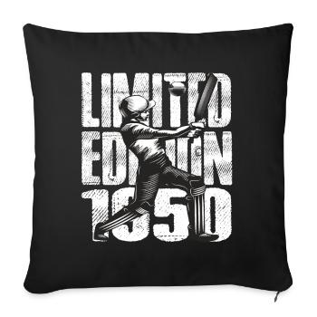 Limited Edition 1950's Limited Edition Cricket - Sofa pillowcase 17,3'' x 17,3'' (45 x 45 cm) - black - Front
