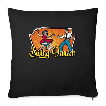 Swing Dance The Swing Dancer Lindy Hop Dancing - Sofa pillowcase 17,3'' x 17,3'' (45 x 45 cm) - black - Front