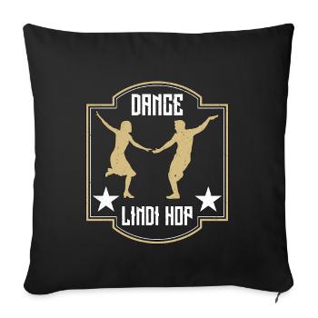 Danse Swing Lindy Hop Danse Swing Danse Sport - Housse de coussin décorative 45 x 45 cm - noir - Devant