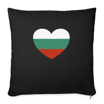 Cœur de Bulgarie - Housse de coussin décorative 45 x 45 cm - noir - Devant