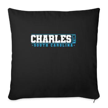 Charleston, South Carolina, a city in the United States - Sofa pillowcase 17,3'' x 17,3'' (45 x 45 cm) - black - Front