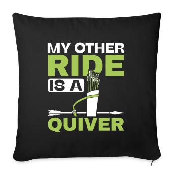 My Other Ride is a Quiver - Archer Bow - Sofa pillowcase 17,3'' x 17,3'' (45 x 45 cm) - black - Front