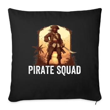 Escouade de pirates - Pirate Design - Housse de coussin décorative 45 x 45 cm - noir - Devant