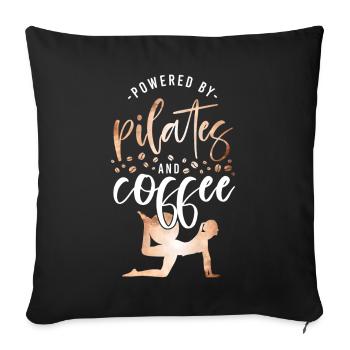 Pilates Instructor Teacher Coffee - Sofa pillowcase 17,3'' x 17,3'' (45 x 45 cm) - black - Front