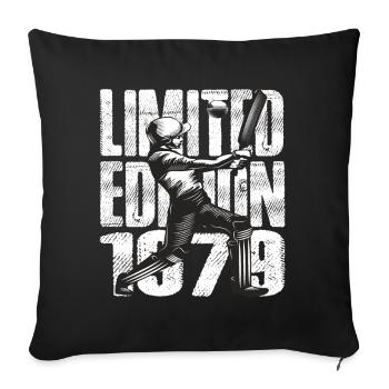Limited Edition 1979 Limited Edition Cricket - Sofa pillowcase 17,3'' x 17,3'' (45 x 45 cm) - black - Front