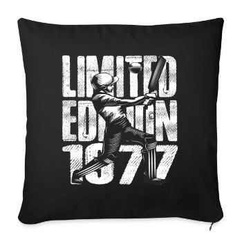 Limited Edition 1977 Limited Edition Cricket - Sofa pillowcase 17,3'' x 17,3'' (45 x 45 cm) - black - Front