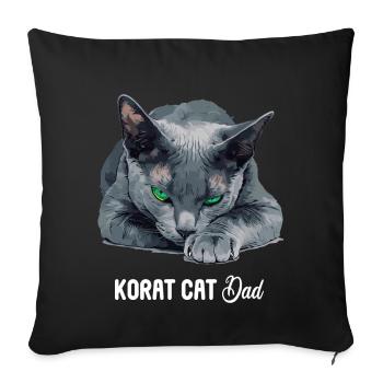 Korat Chaton Korat Chat - Housse de coussin décorative 45 x 45 cm - noir - Devant