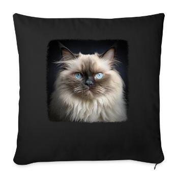 Chat de l’Himalaya Colourpoint Katze - Housse de coussin décorative 45 x 45 cm - noir - Devant