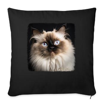 Chat de l’Himalaya Colourpoint Katze - Housse de coussin décorative 45 x 45 cm - noir - Devant