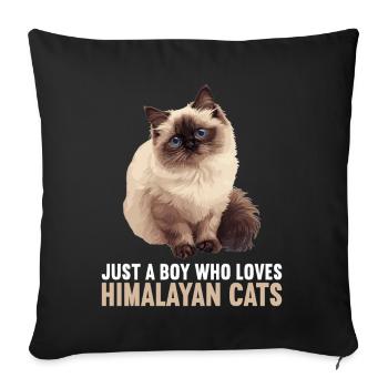 Chat de l’Himalaya Colourpoint Katze - Housse de coussin décorative 45 x 45 cm - noir - Devant