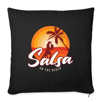 Salsa Dance Salsa On The Beach Mambo Music Dancing - Sofakissenbezug 45 x 45 cm - Schwarz - Vorne