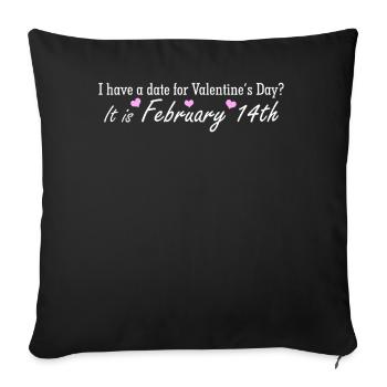 Valentine's Day Girlfirend Boyfriend - Sofakissenbezug 45 x 45 cm - Schwarz - Vorne