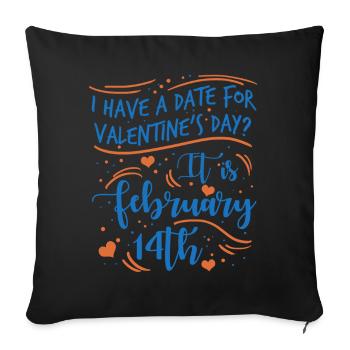 Valentine's Day Boyfriend Girlfirend - Sofakissenbezug 45 x 45 cm - Schwarz - Vorne