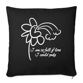 Valentine's Day Puking Flower - Sofakissenbezug 45 x 45 cm - Schwarz - Vorne