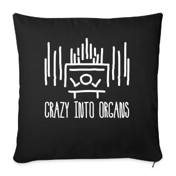 Organist Church Music Organ Player - Sofa pillowcase 17,3'' x 17,3'' (45 x 45 cm) - black - Front