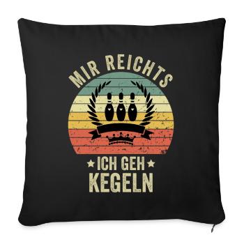 J’en ai assez, je vais jouer au bowling - Housse de coussin décorative 45 x 45 cm - noir - Devant