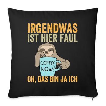 Something's fishy here, oh, that's me - Sofa pillowcase 17,3'' x 17,3'' (45 x 45 cm) - black - Front