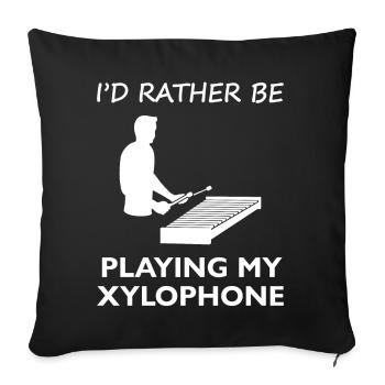 Xylophone Passion Musician Statement - Sofa pillowcase 17,3'' x 17,3'' (45 x 45 cm) - black - Front