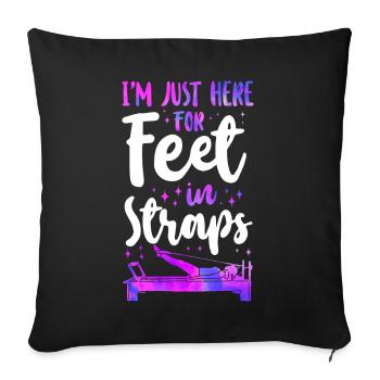 Instructeur de Pilates Enseignant Je suis - Housse de coussin décorative 45 x 45 cm - noir - Devant
