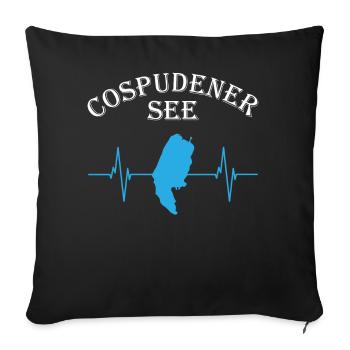 Lake Cospuden Heartbeat Nature Magic - Sofa pillowcase 17,3'' x 17,3'' (45 x 45 cm) - black - Front