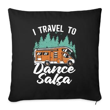 Salsa Dance I Travel To Dance Salsa Mambo Music - Sofakissenbezug 45 x 45 cm - Schwarz - Vorne