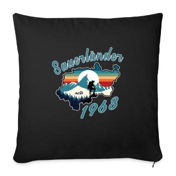 1968 anniversaire Sauerländer Original Retro Sunset - Housse de coussin décorative 45 x 45 cm - noir - Devant