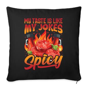 Red Hot Lover Pizza Sauce Chili Nourriture Épicée Robe - Housse de coussin décorative 45 x 45 cm - noir - Devant