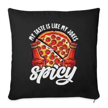 Red Hot Chili Sauce Spicy Food Lover Pizza Bekleid - Sofakissenbezug 45 x 45 cm - Schwarz - Vorne