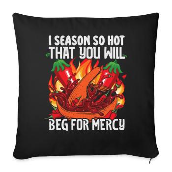 Red Hot Chili Sauce Spicy Food Lover Apparel - Sofakissenbezug 45 x 45 cm - Schwarz - Vorne