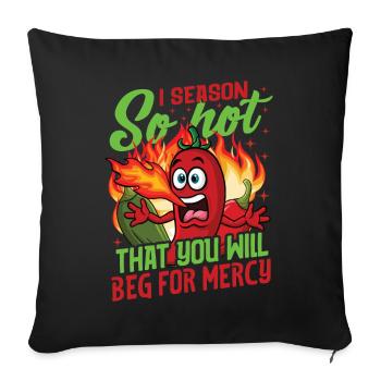 Red Hot Chili Sauce Spicy Food Lover Apparel - Sofakissenbezug 45 x 45 cm - Schwarz - Vorne