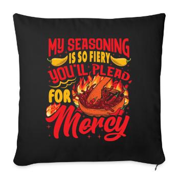 Cooking enthusiast chef and gourmand with - Sofa pillowcase 17,3'' x 17,3'' (45 x 45 cm) - black - Front