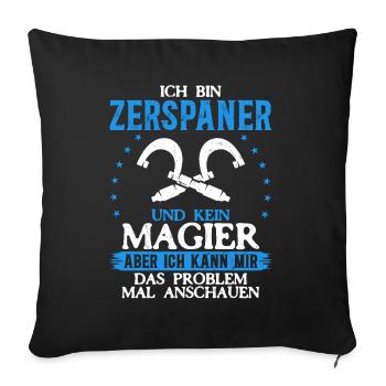 Precision instead of magic - Sofa pillowcase 17,3'' x 17,3'' (45 x 45 cm) - black - Front
